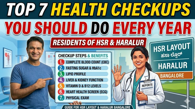 Top 7 Health Checkups You Should Do Every Year in HSR Layout & Haralur Bangalore