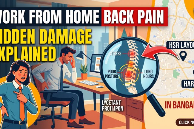 Work From Home Back Pain – Hidden Damage Explained in HSR Layout & Haralur Bangalore