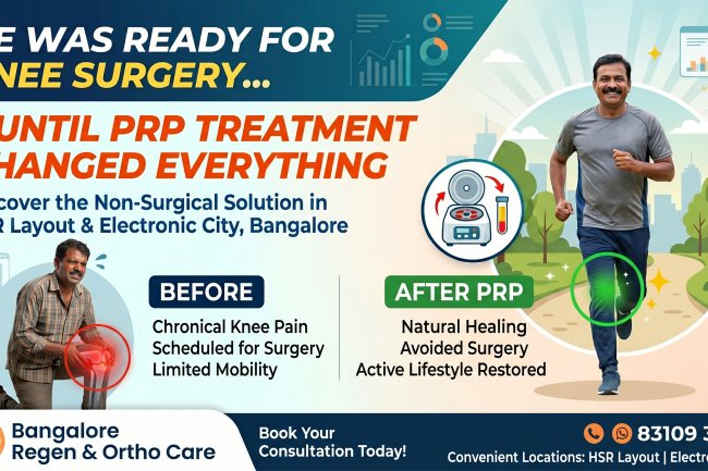 He Was Ready for Knee Surgery… Until PRP Treatment Changed Everything in HSR Layout & Electronic City Bangalore
