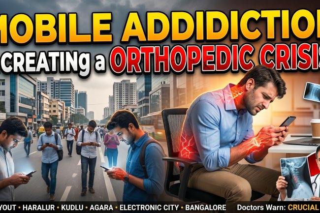 Mobile Addiction is Creating a New Orthopedic Crisis in HSR Layout, Haralur, Kudlu, Agara & Electronic City Bangalore