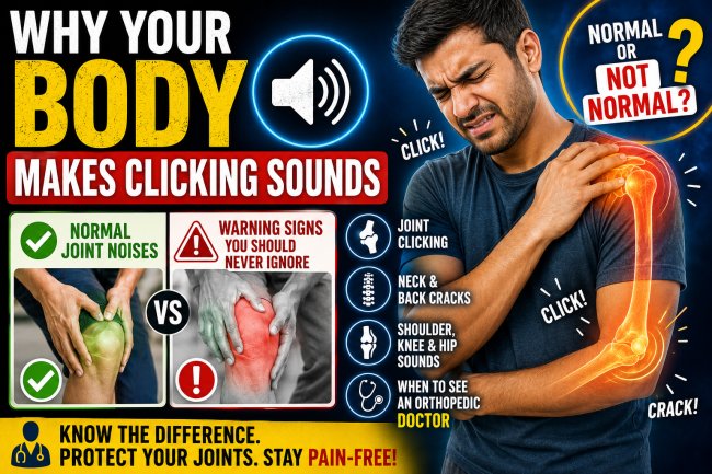 Why Your Body Makes Clicking Sounds – When Joint Noises Are Normal and When You Should Visit an Orthopedic Doctor