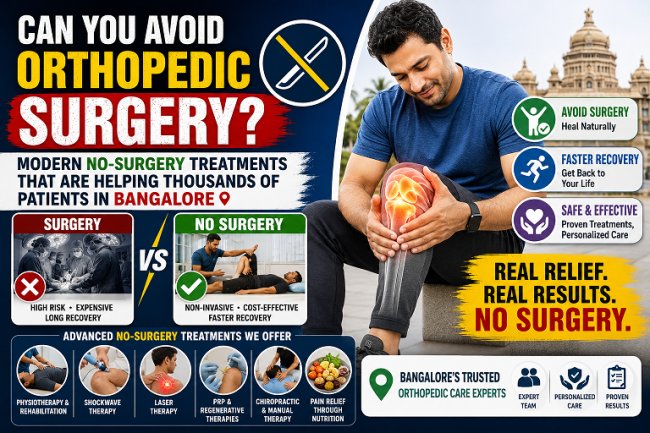 Can You Avoid Orthopedic Surgery? Modern No-Surgery Treatments That Are Helping Thousands of Patients in Bangalore