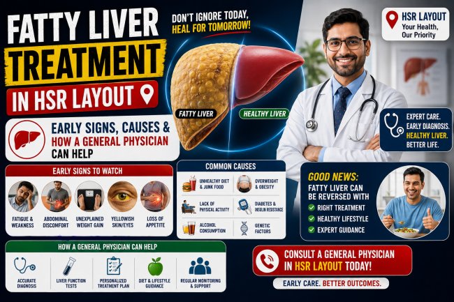 Fatty Liver Treatment in HSR Layout – Early Signs, Causes & How a General Physician Can Help